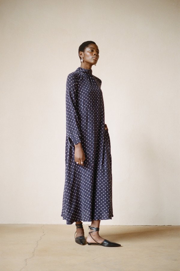 Maria Stanley JORDAN DRESS - dotted navy Maria Stanley JORDAN DRESS - dotted navy