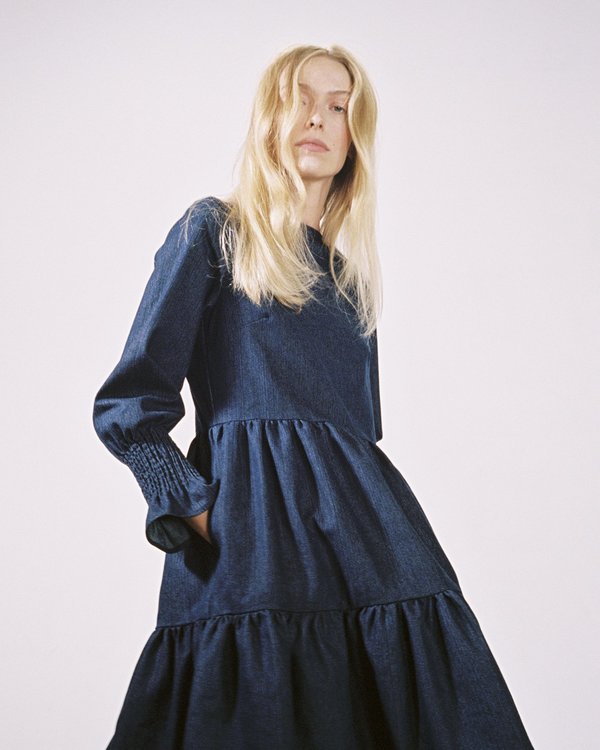 Maria Stanley LANGER DRESS - denim Maria Stanley LANGER DRESS - denim