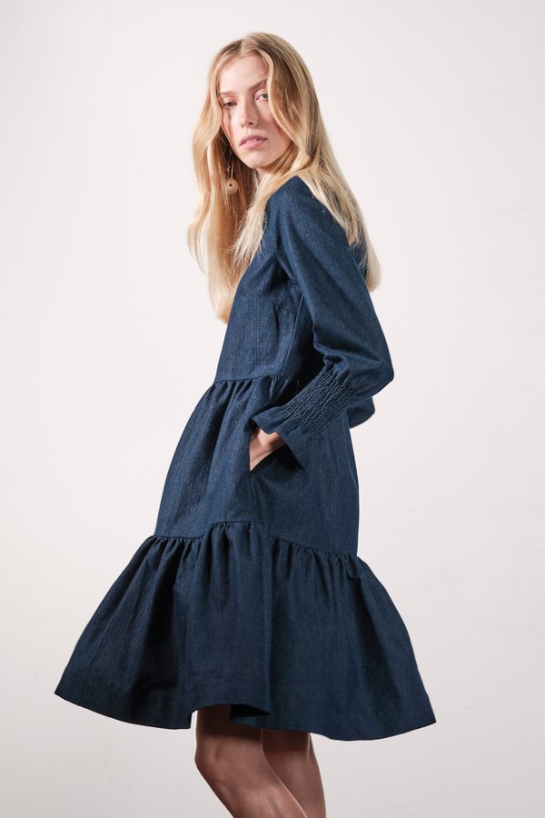 Maria Stanley LANGER DRESS - denim Maria Stanley LANGER DRESS - denim