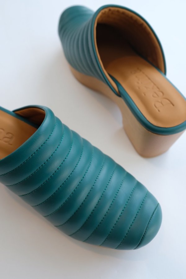 Beklina Ribbed Clog - Cypress Beklina Ribbed Clog - Cypress