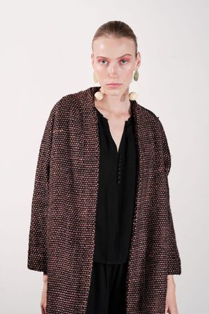 Maria Stanley VERDE COAT - check Maria Stanley VERDE COAT - check