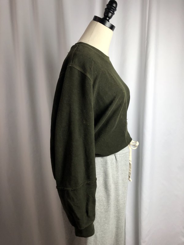 [Pre-loved} Raquel Allegra Washed Crewneck - Olive [Pre-loved} Raquel Allegra Washed Crewneck - Olive