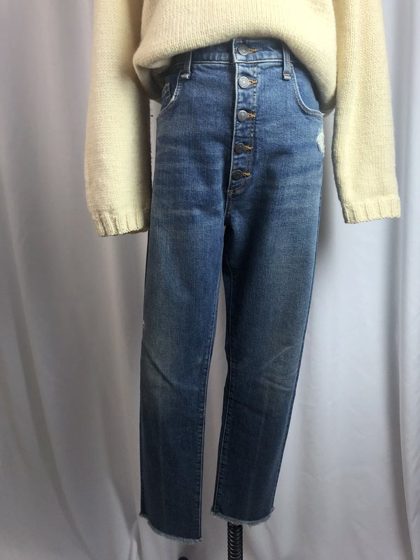 Vintage Veronica Beard "Faye" Button Fly High Rise Skinnies Denim - Dark wash Vintage Veronica Beard "Faye" Button Fly High Rise Skinnies Denim - Dark wash