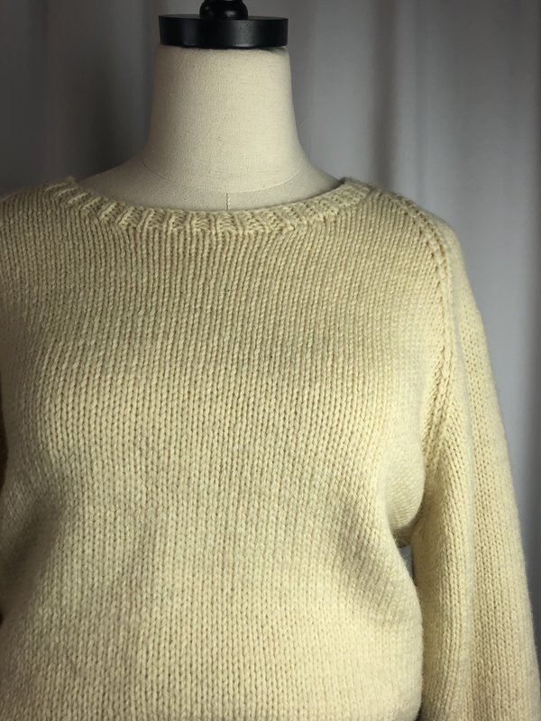 Vintage Wool Crew Neck Sweater - Cream Vintage Wool Crew Neck Sweater - Cream