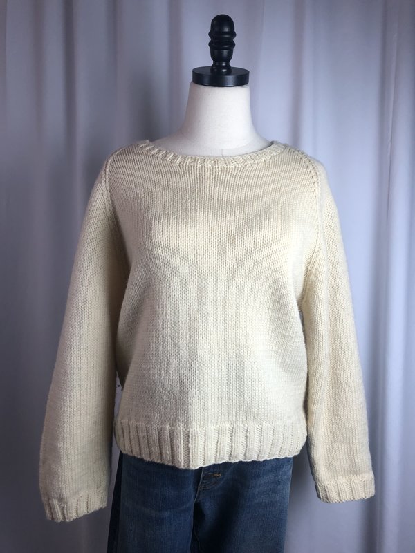 Vintage Wool Crew Neck Sweater - Cream Vintage Wool Crew Neck Sweater - Cream