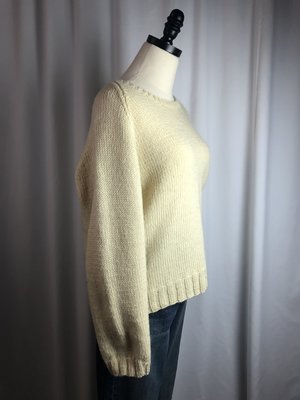 Vintage Wool Crew Neck Sweater - Cream Vintage Wool Crew Neck Sweater - Cream