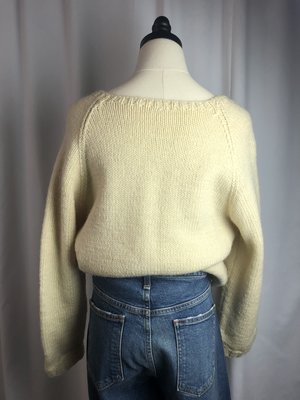 Vintage Wool Crew Neck Sweater - Cream Vintage Wool Crew Neck Sweater - Cream