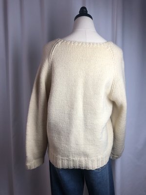 Vintage Wool Crew Neck Sweater - Cream Vintage Wool Crew Neck Sweater - Cream