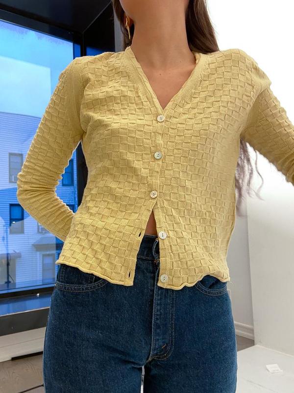 Ajaie Alaie L/S Agape Saquito Cardigan - Checkered Q'olle Ajaie Alaie L/S Agape Saquito Cardigan - Checkered Q'olle