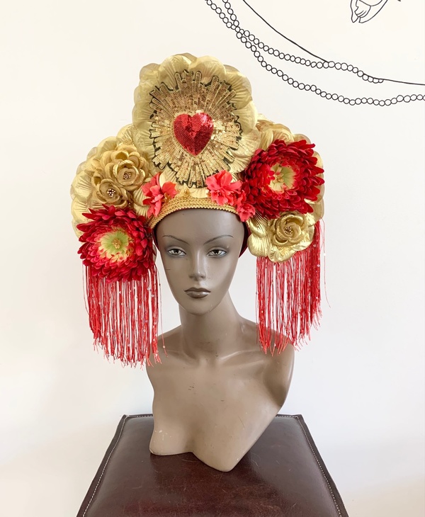 Kate McNee Headdress - Red/Gold Kate McNee Headdress - Red/Gold