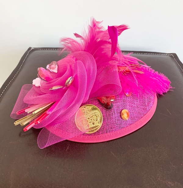 KSTP Fascinator Pink Crawfish Party KSTP Fascinator Pink Crawfish Party