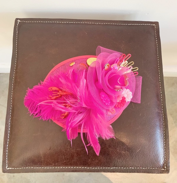 KSTP Fascinator Pink Crawfish Party KSTP Fascinator Pink Crawfish Party