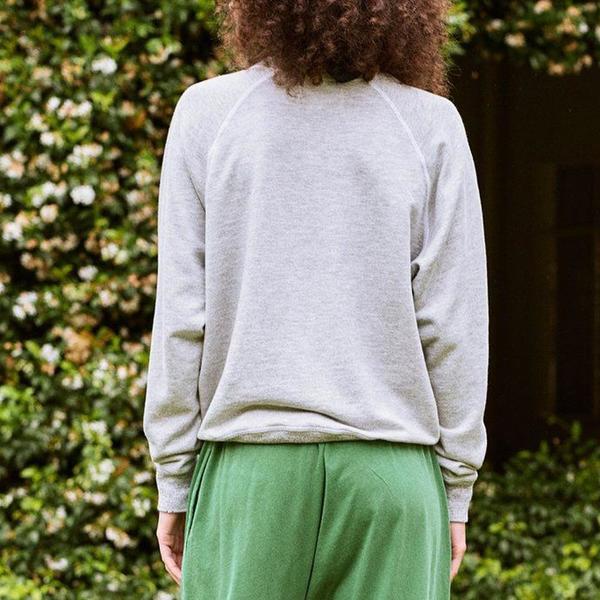 The Great. The College Mountain Sweatshirt - Light Grey The Great. The College Mountain Sweatshirt - Light Grey