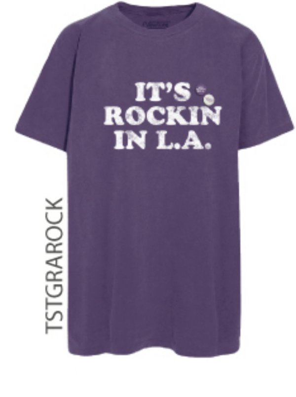 Newtone "ROCKIN IN LA" Trucker T-Shirt - Grape Newtone "ROCKIN IN LA" Trucker T-Shirt - Grape