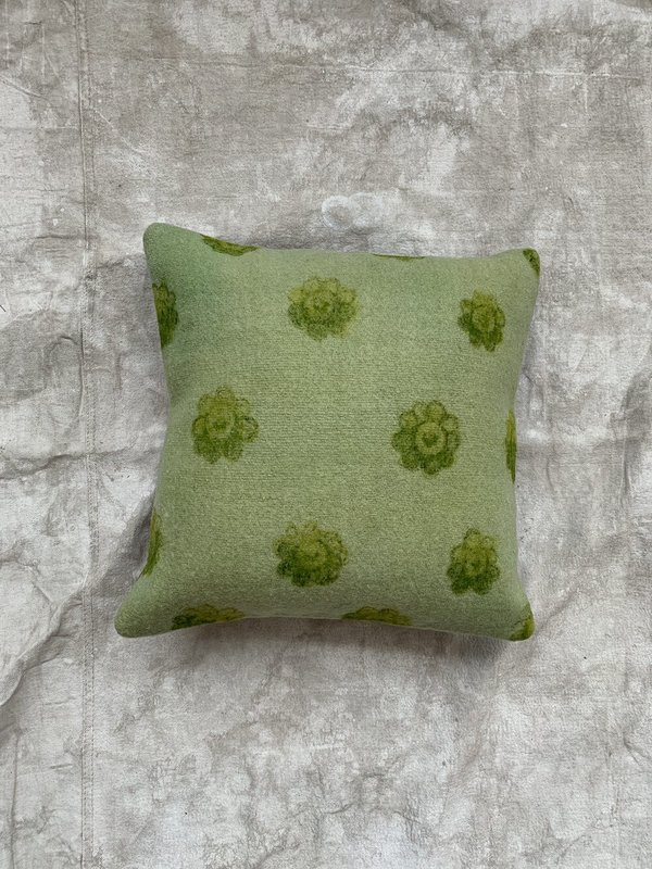 Cuttalossa & Co. Flower Hand Painted Pillow - Green Cuttalossa & Co. Flower Hand Painted Pillow - Green