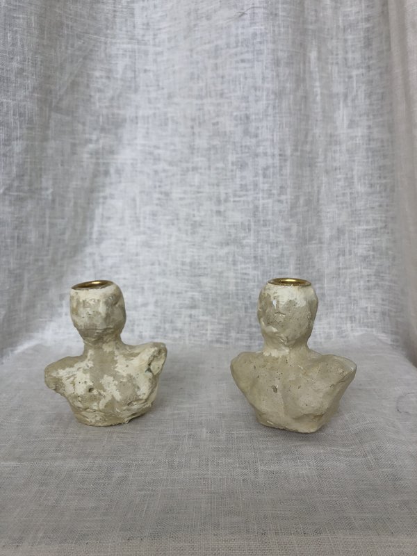 LUCERNA CANDLESTICK HOLDERS - BEIGE LUCERNA CANDLESTICK HOLDERS - BEIGE