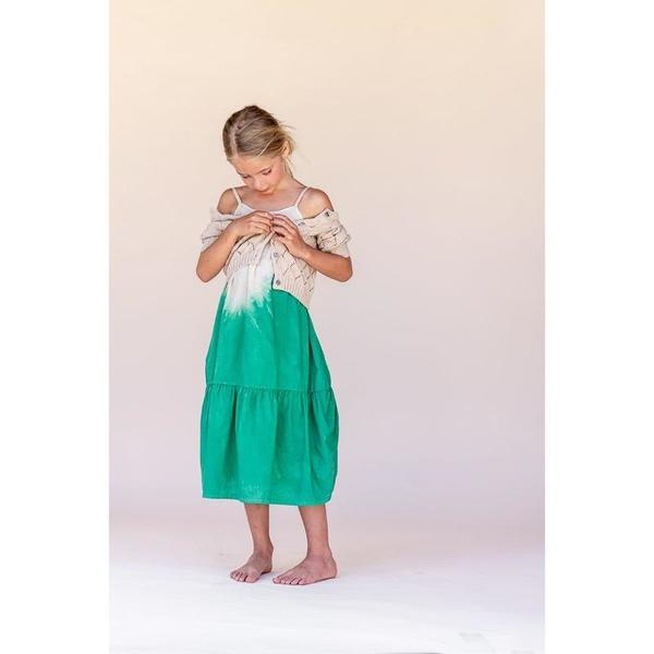 kids long live the queen dipdye dress - green | Garmentory