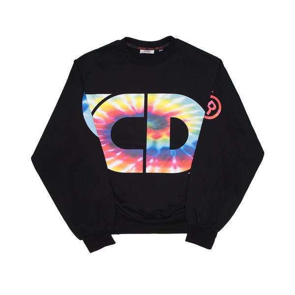 GCDS Macro tie dye sweatshirt - black GCDS Macro tie dye sweatshirt - black