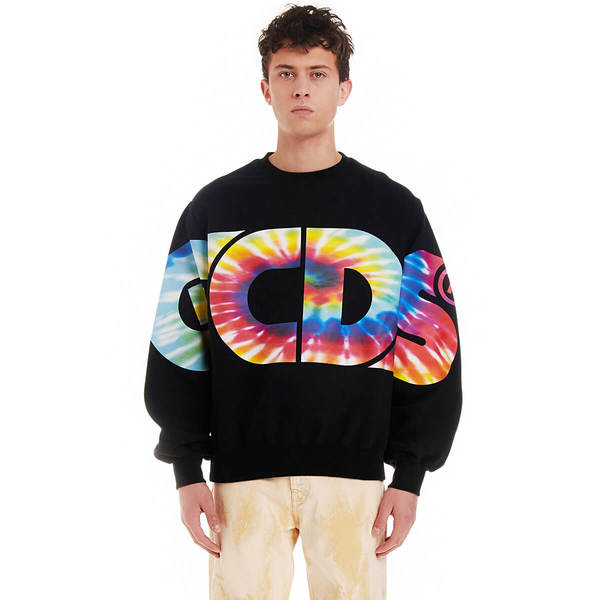 GCDS Macro tie dye sweatshirt - black GCDS Macro tie dye sweatshirt - black