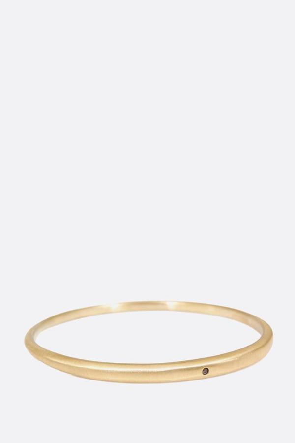 April Higashi Tapered Bangle with Autumn Diamond - Bronze April Higashi Tapered Bangle with Autumn Diamond - Bronze