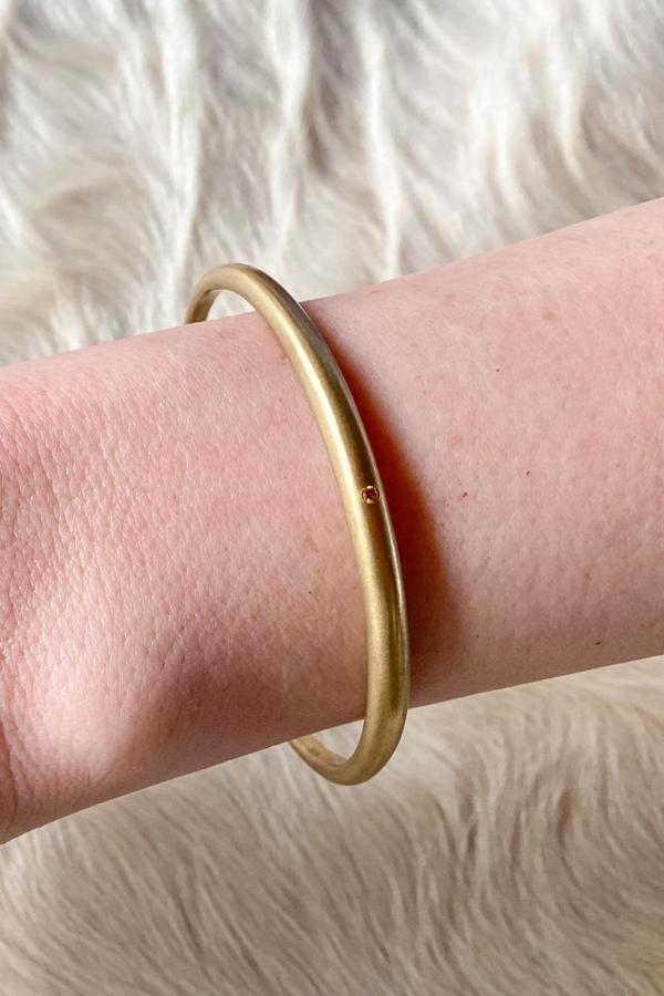April Higashi Tapered Bangle with Autumn Diamond - Bronze April Higashi Tapered Bangle with Autumn Diamond - Bronze