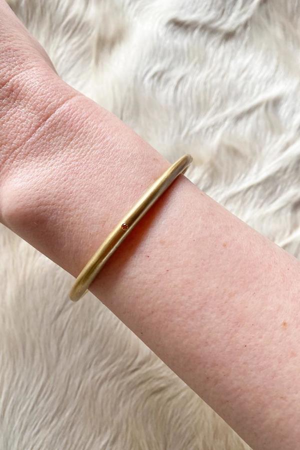 April Higashi Tapered Bangle with Autumn Diamond - Bronze April Higashi Tapered Bangle with Autumn Diamond - Bronze
