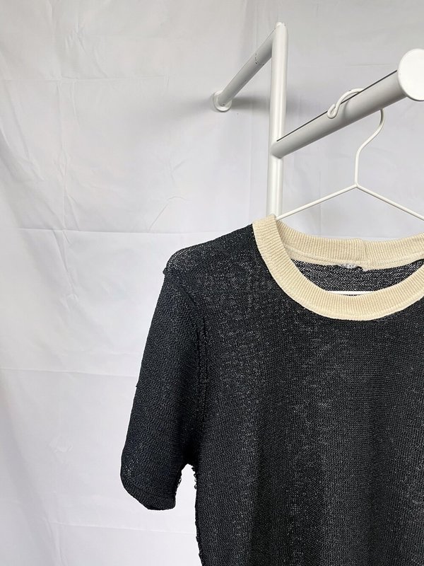 Vintage Colorblock Black Sweater - Black/Cream Vintage Colorblock Black Sweater - Black/Cream