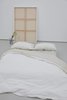 Deiji Studios Linen Duvet Cover - Oatmeal/White - Thumbnail 1