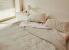 Deiji Studios Linen Duvet Cover - Oatmeal/White - Thumbnail 4