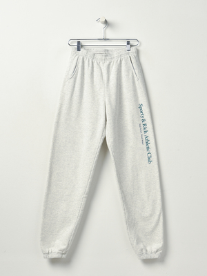 Sporty & Rich Athletic Club Sweatpants - Heather Gray/Teal Sporty & Rich Athletic Club Sweatpants - Heather Gray/Teal