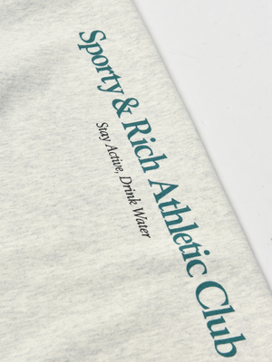 Sporty & Rich Athletic Club Sweatpants - Heather Gray/Teal Sporty & Rich Athletic Club Sweatpants - Heather Gray/Teal