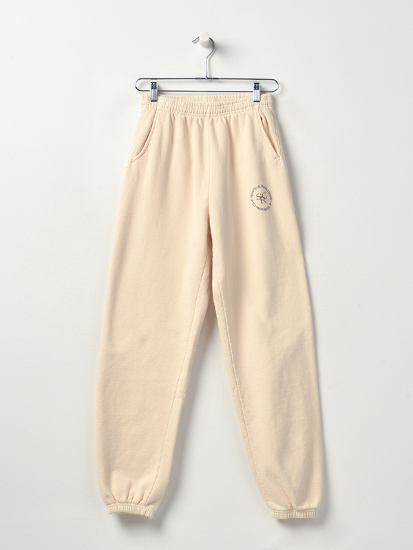Sporty & Rich SRHWC Sweatpants - Beige/Black Sporty & Rich SRHWC Sweatpants - Beige/Black