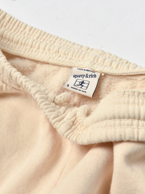 Sporty & Rich SRHWC Sweatpants - Beige/Black Sporty & Rich SRHWC Sweatpants - Beige/Black