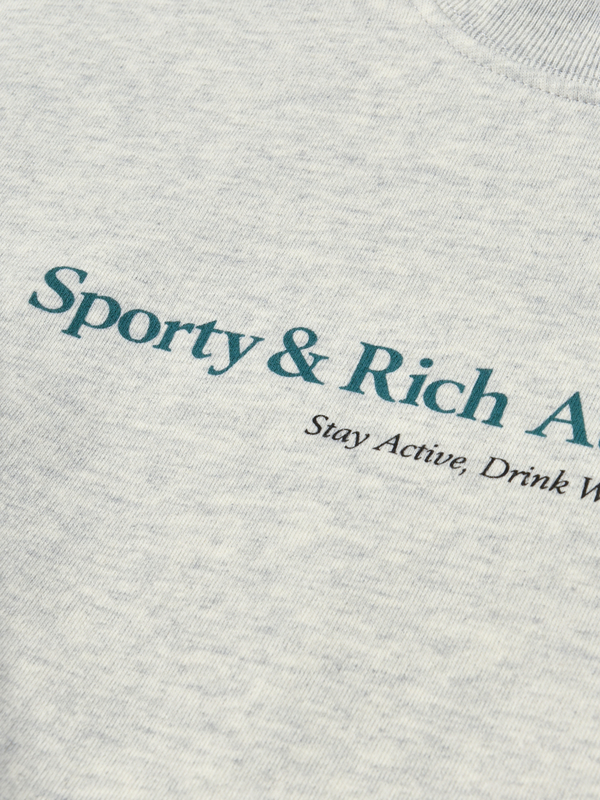 スウェット・トレーナー Sporty & Rich Option Additional Amount Athletic Club Crewnec Sporty & Rich Athletic Club Crewneck - Heather Gray/Teal