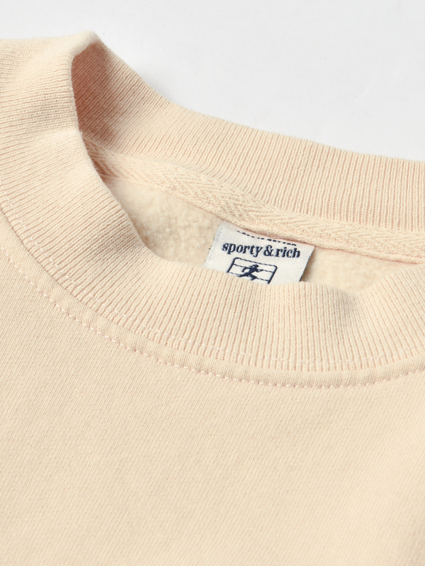 Sporty & Rich SRHWC Crewneck - Beige/Black Sporty & Rich SRHWC Crewneck - Beige/Black