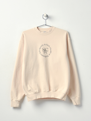 Sporty & Rich SRHWC Crewneck - Beige/Black Sporty & Rich SRHWC Crewneck - Beige/Black