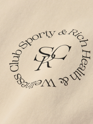 Sporty & Rich SRHWC Crewneck - Beige/Black Sporty & Rich SRHWC Crewneck - Beige/Black