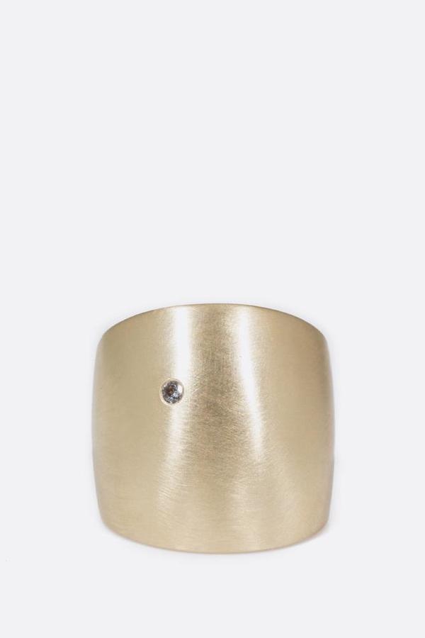 April Higashi Cuba Flat ring with white sapphire - bronze April Higashi Cuba Flat ring with white sapphire - bronze