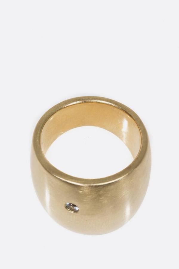 April Higashi Cuba Flat ring with white sapphire - bronze April Higashi Cuba Flat ring with white sapphire - bronze