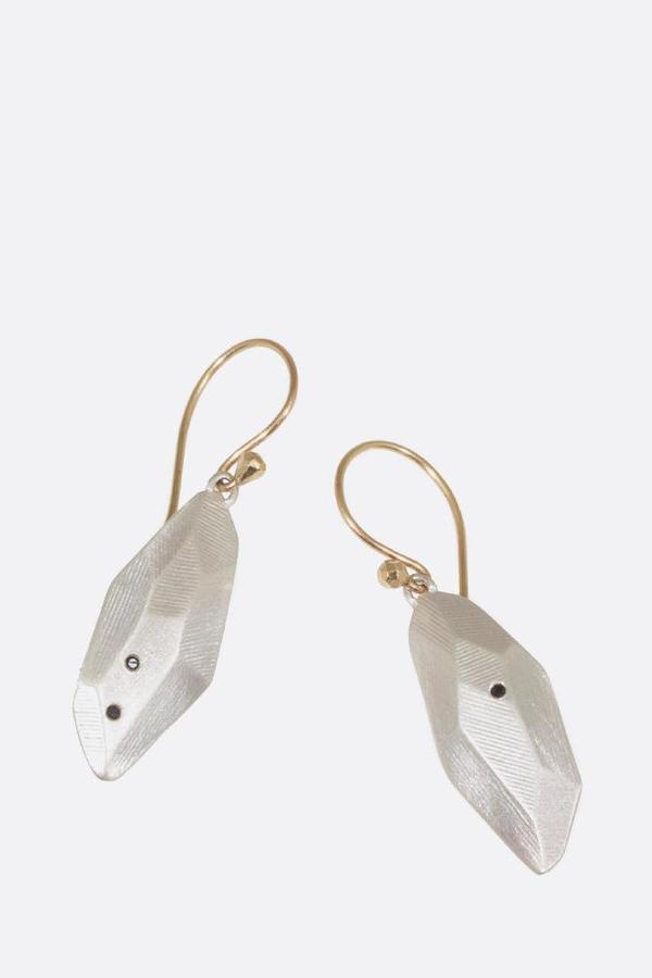 Flat Faceted Silver Earrings Flat Faceted Silver Earrings