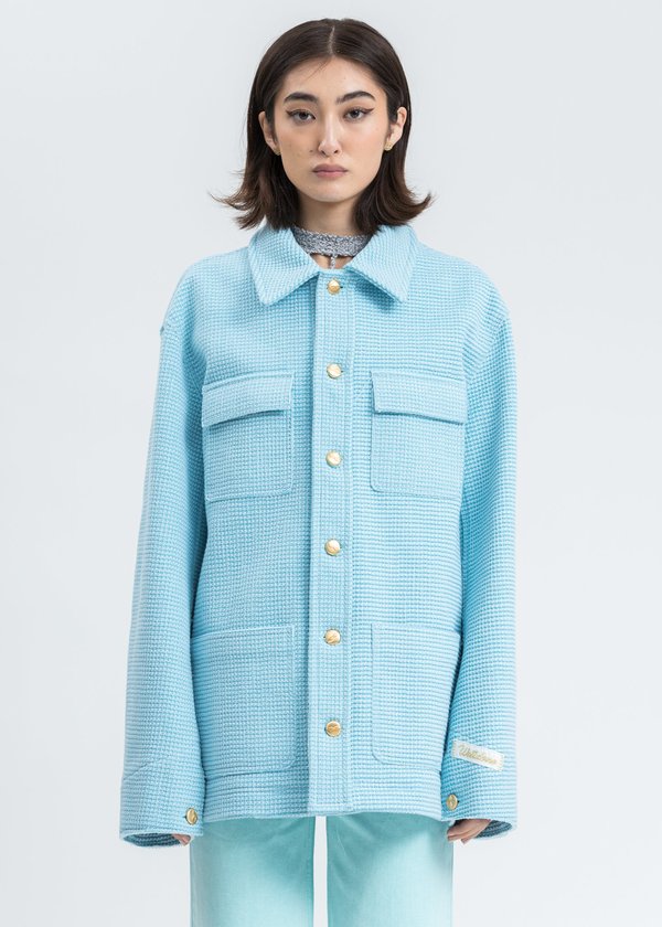 we11done Waffle Texture Cotton Jacket - Sky we11done Waffle Texture Cotton Jacket - Sky