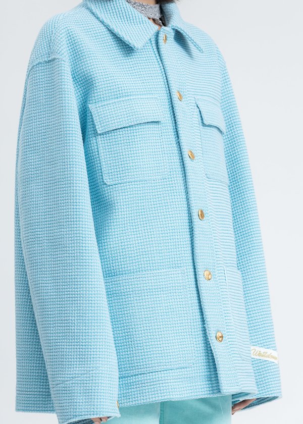 we11done Waffle Texture Cotton Jacket - Sky we11done Waffle Texture Cotton Jacket - Sky