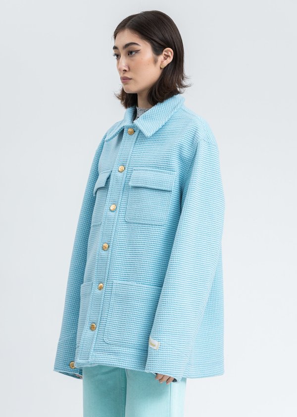 we11done Waffle Texture Cotton Jacket - Sky we11done Waffle Texture Cotton Jacket - Sky