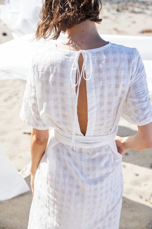 Lois Hazel SAMPLE Tie Dress - White Lois Hazel SAMPLE Tie Dress - White