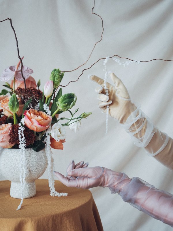 pearl and palm. the bobby vessel + little shop of florals arrangement. pearl and palm. the bobby vessel + little shop of florals arrangement.
