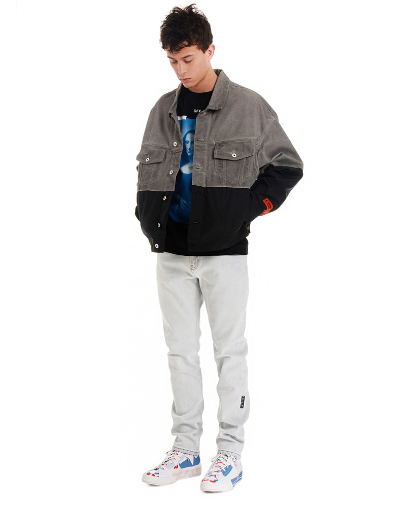 Heron Preston Denim Nylon Trucker jacket - gray | Garmentory