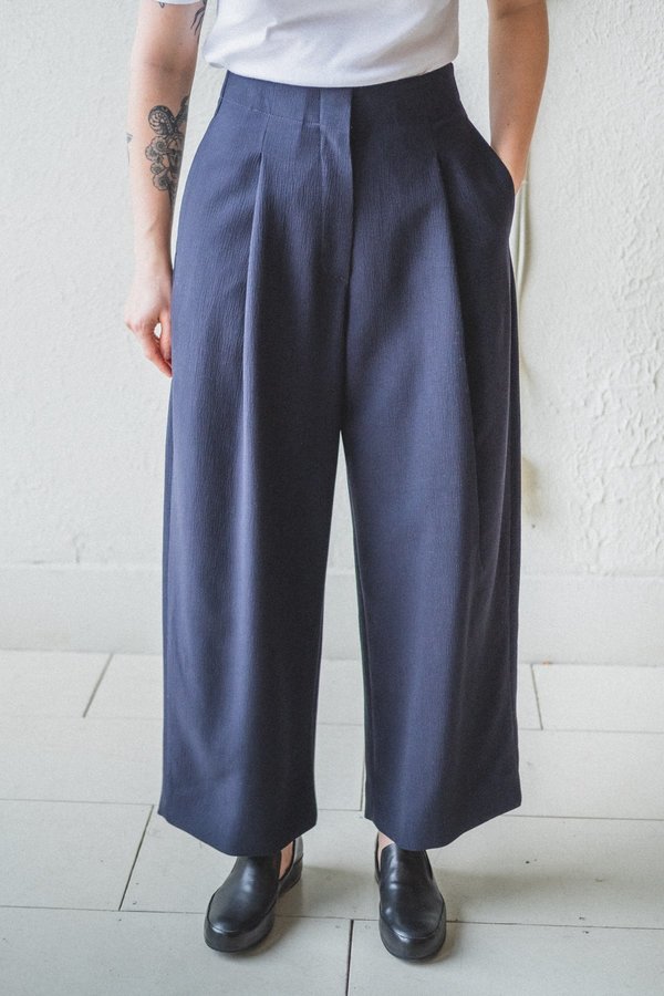 Studio Nicholson DORDONI PANT - NAVY | Garmentory