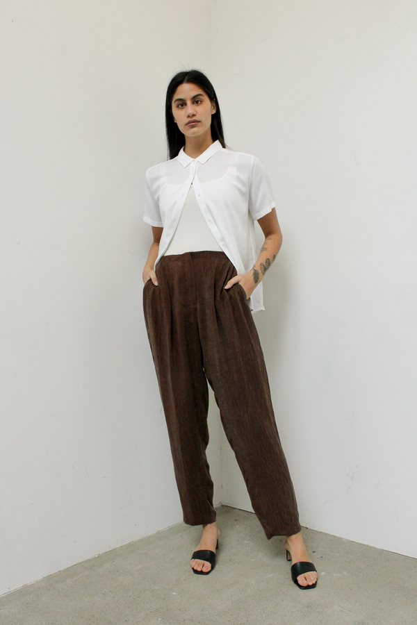 The silky cupro chic lounge pant - chocolate The silky cupro chic lounge pant - chocolate