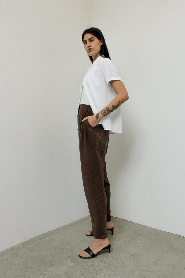 The silky cupro chic lounge pant - chocolate The silky cupro chic lounge pant - chocolate