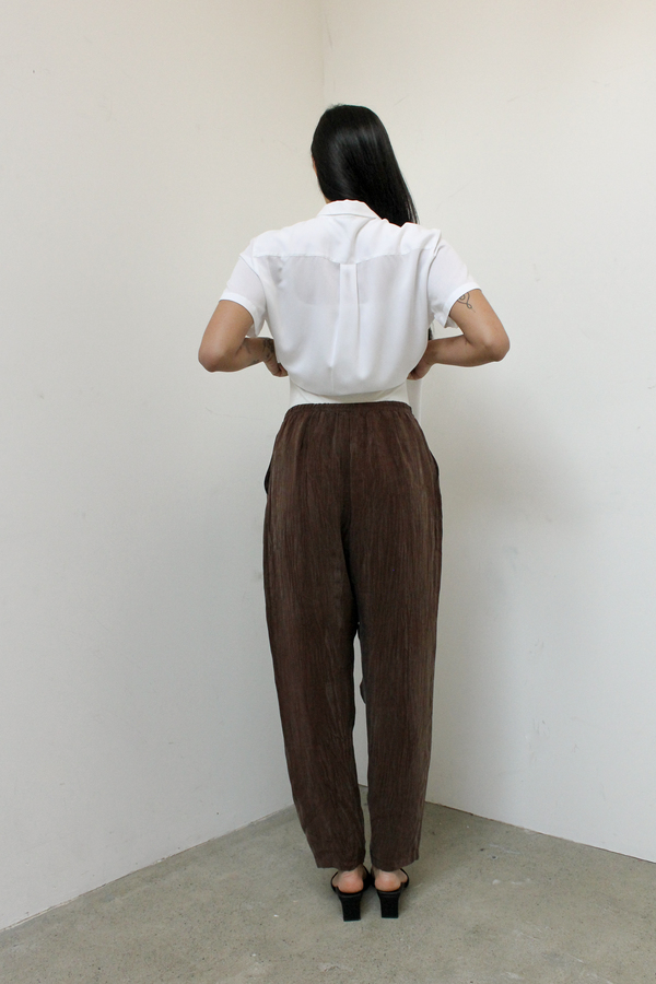 The silky cupro chic lounge pant - chocolate The silky cupro chic lounge pant - chocolate